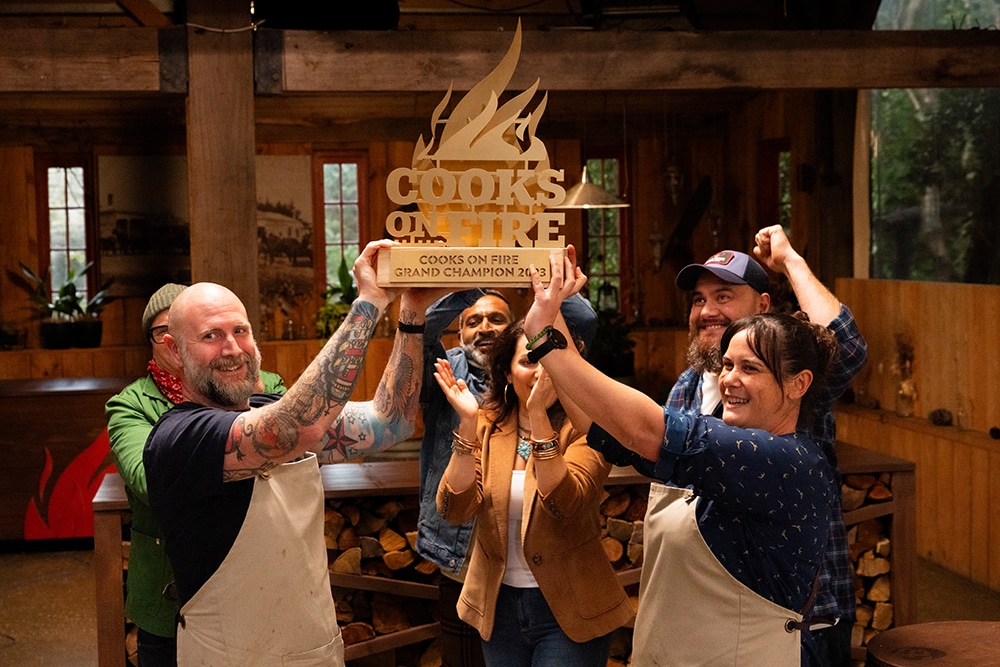 Matt and Heather with Cooks on Fire Trophy (2)